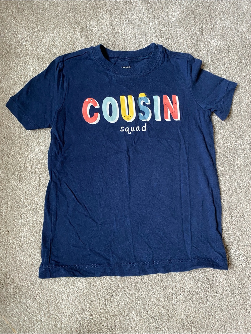 Carter's 3T Navy "Cousin Squad" Graphic Tee